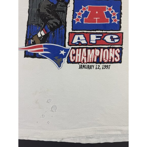 Rare Vintage Starter 90s 1997 NFL New England Patriots Football XL AFC Champions - Picture 7 of 15